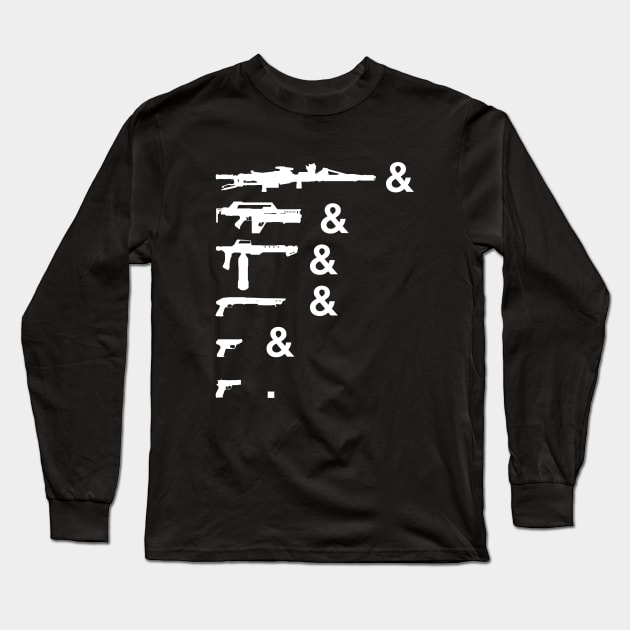 Aliens Firearms Tribute Long Sleeve T-Shirt by CCDesign